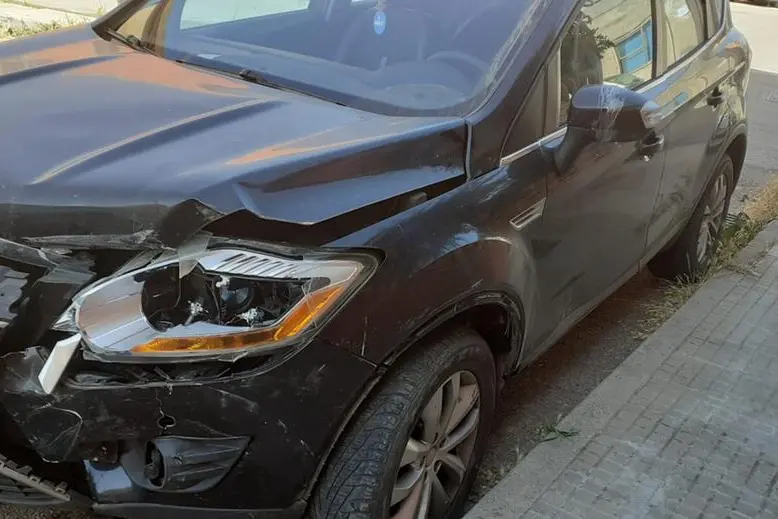 La Ford Kuga coinvolta nell'incidente (foto L'Unione Sarda - Tellini)