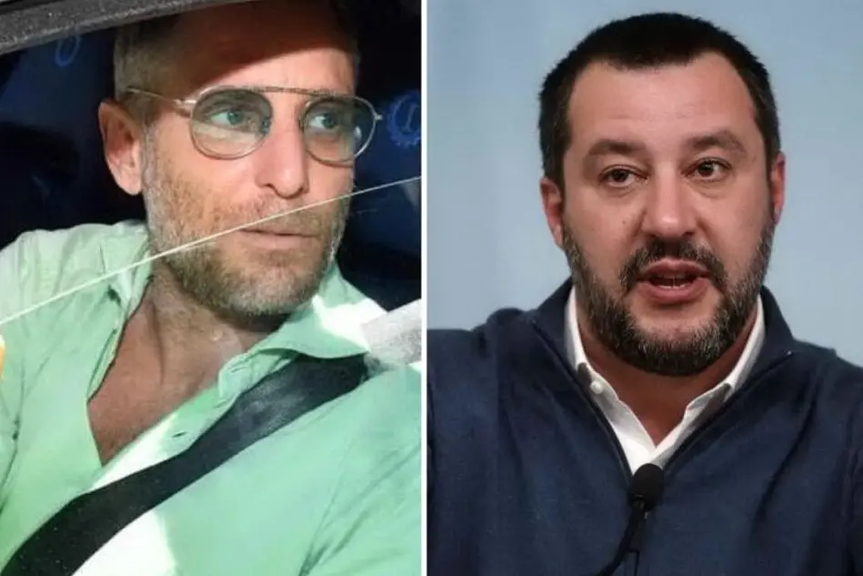 Lapo Elkann e Matteo Salvini (Archivio L'Unione Sarda)