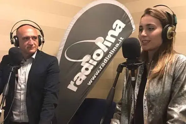 Rachele Risaliti e Maurizio Ciaccio ai microfoni di Radiolina