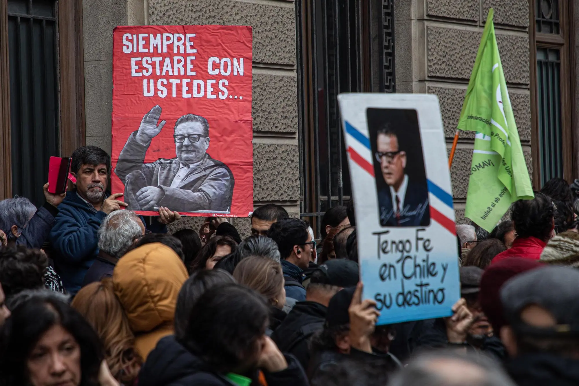 Commemorazione di Salvador Allende a cinquant'anni dalla sua scomparsa a Santiago del Cile (Ansa)