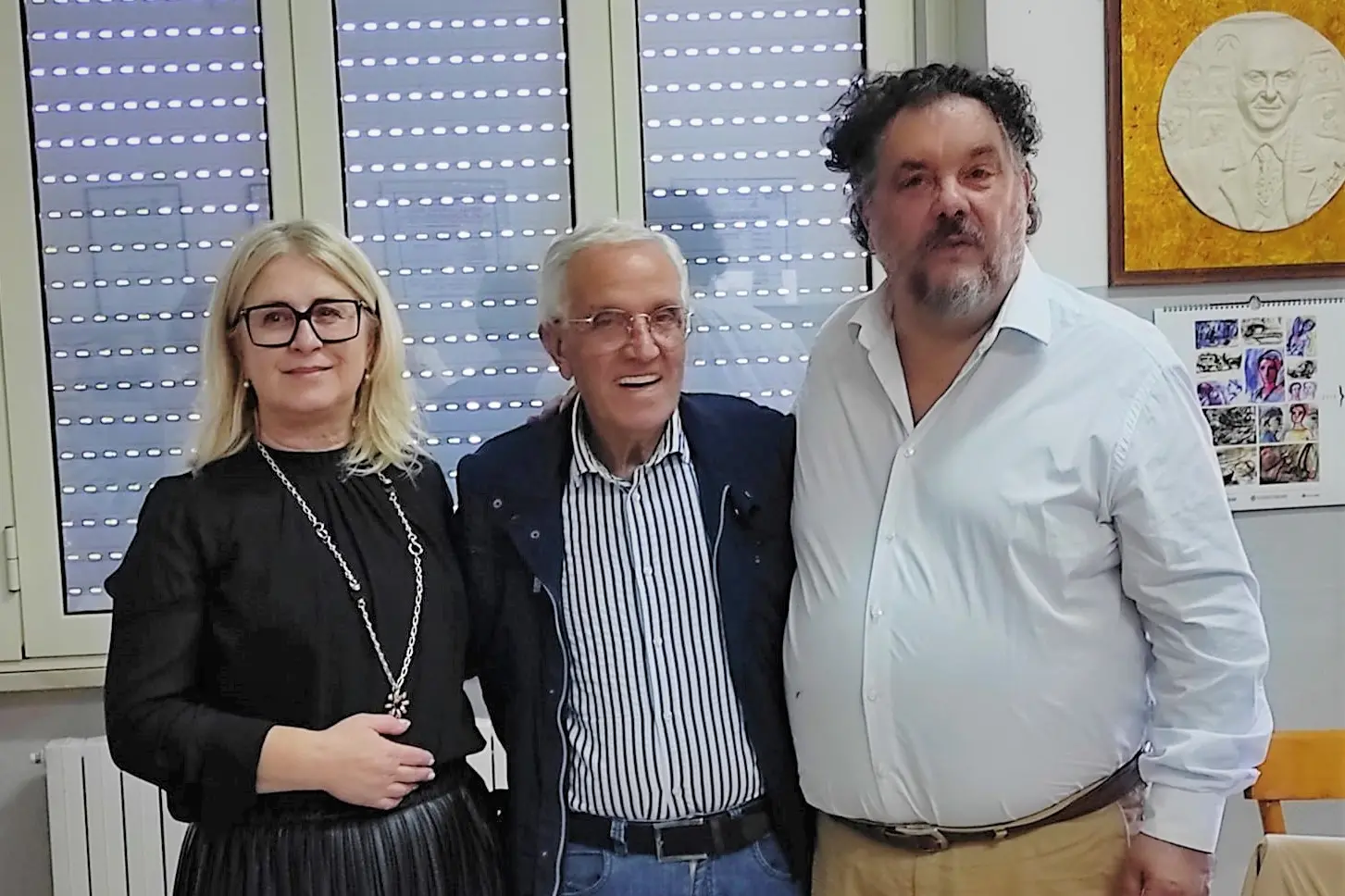Da sinistra Rita Zaru, Fausto e Giovanni Antonio Sanna (foto concessa)