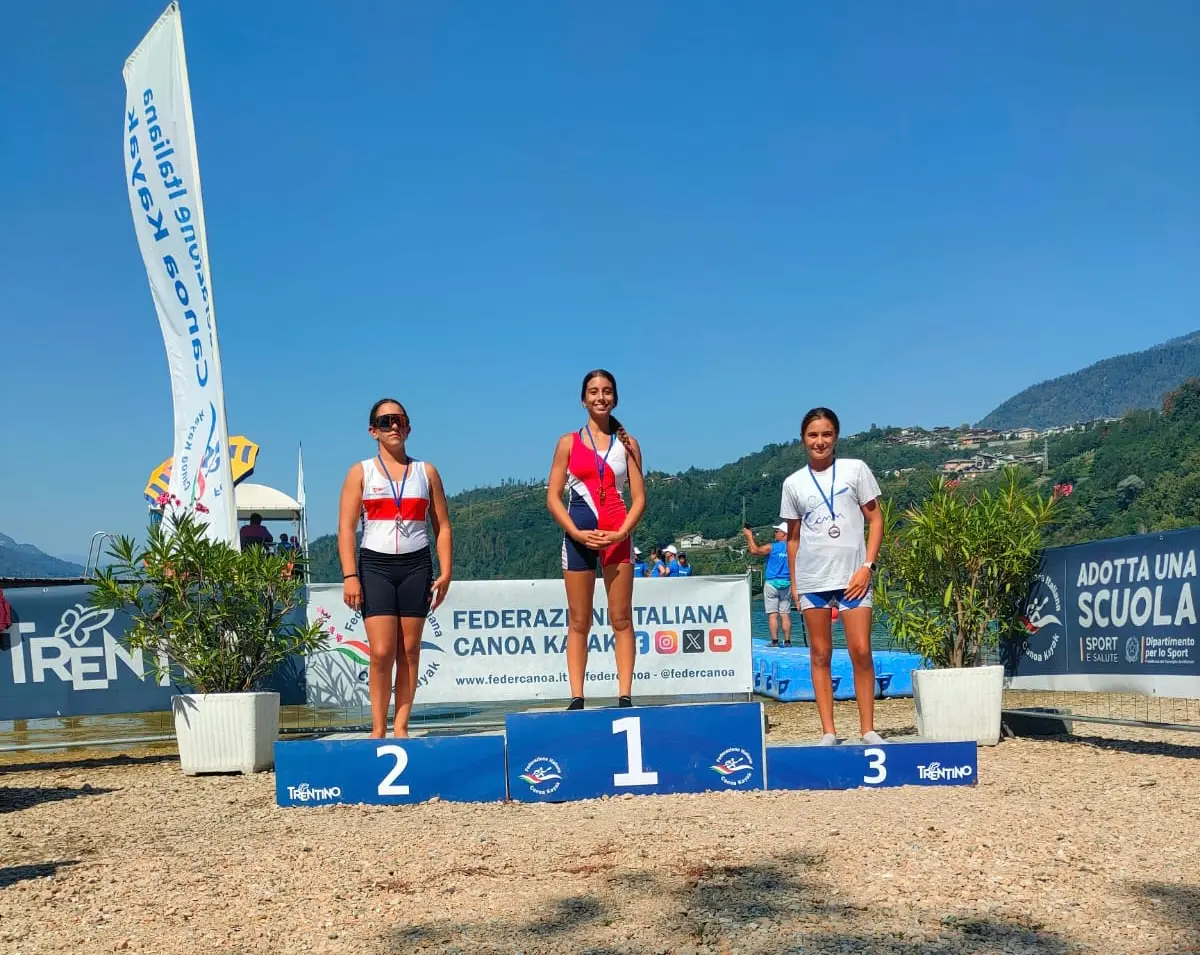 Elena Sofia Patta del Circolo nautico Oristano al primo posto (Foto di Sara Pinna)