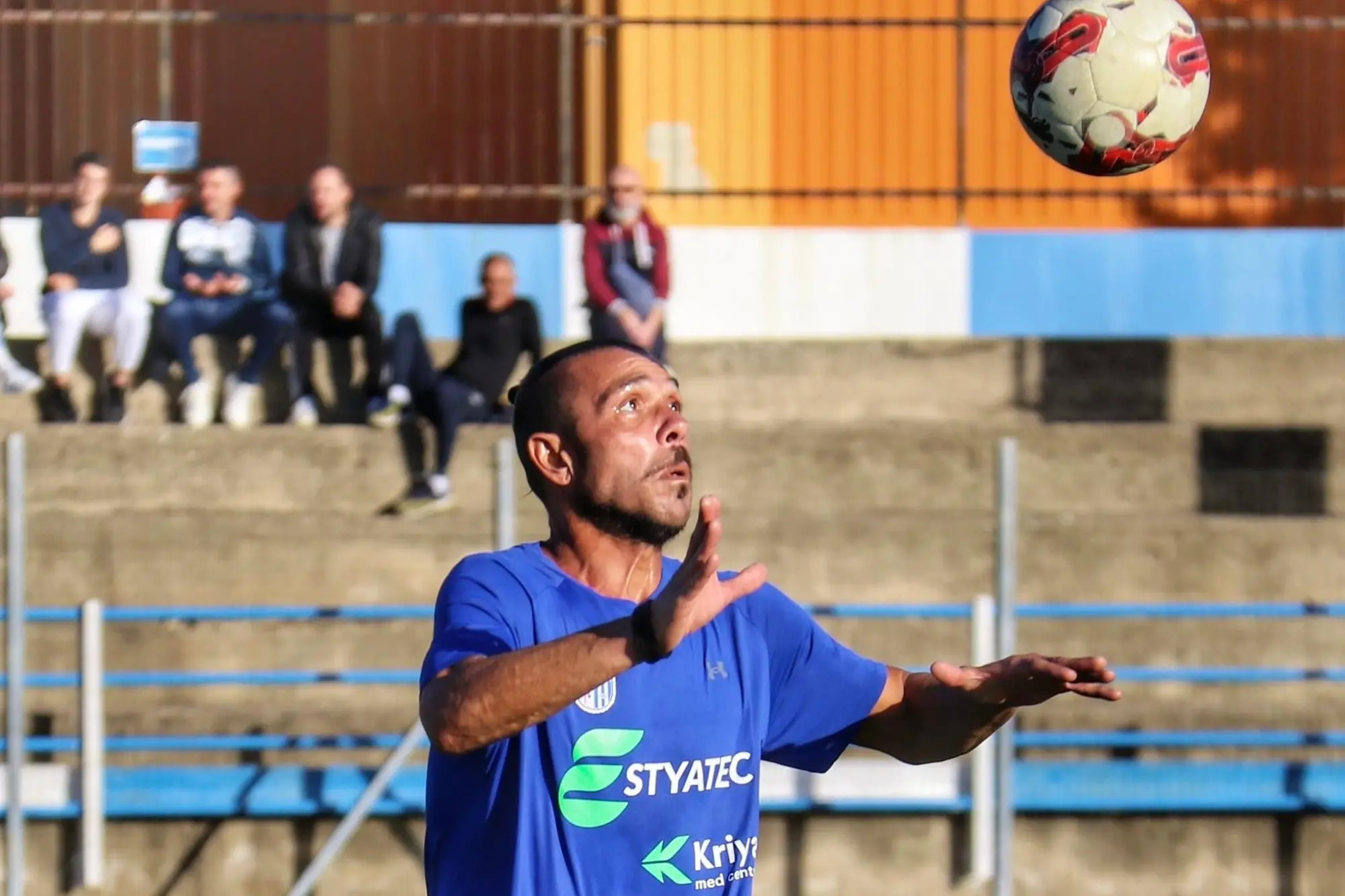 Mauro Ragatzu, capocannoniere della Promozione con ventinove gol al Monastir (foto Maria Elena Carboni - ASD Monastir)