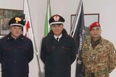 Da sinistra, il Colonnello Bono, il Generale Truglio, Maggiore Musumeci
