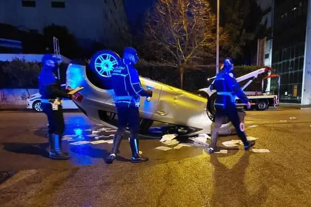 Il finto incidente (L'Unione Sarda - Tellini)