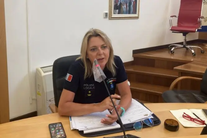 La comandante della Polizia locale Katia Onida (foto Pala)