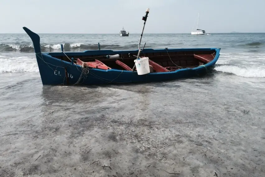 Una barca usata da migranti