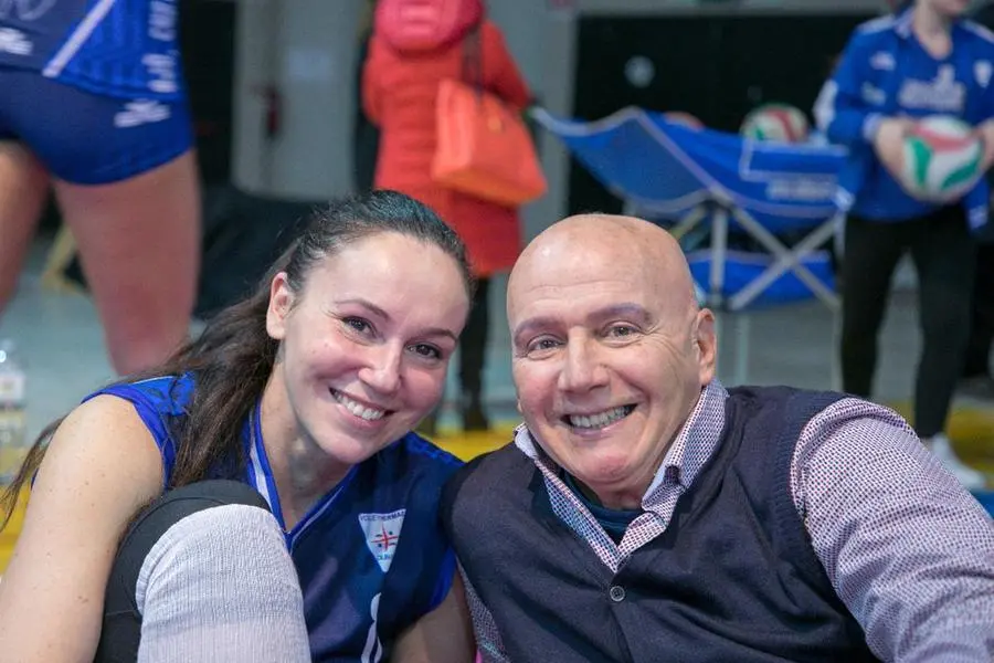 Garbellini con Barazza, ex capitano e oggi diesse dell'Hermaea Olbia (foto Hermaea Olbia)