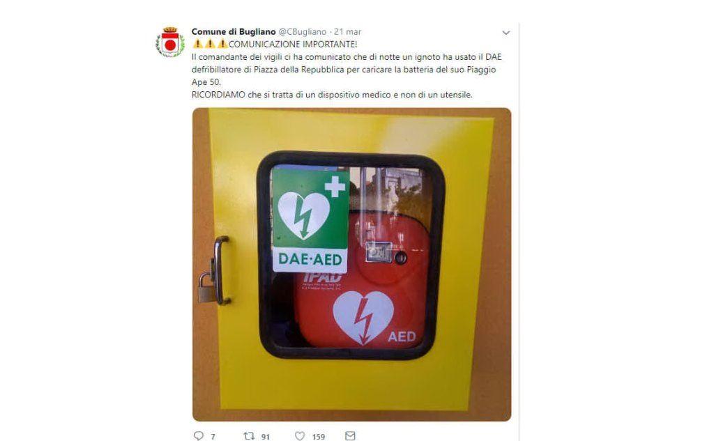 L'uso del defibrillatore