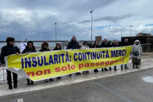 Sit-in dei Riformatori a Porto Torres (foto Pala)