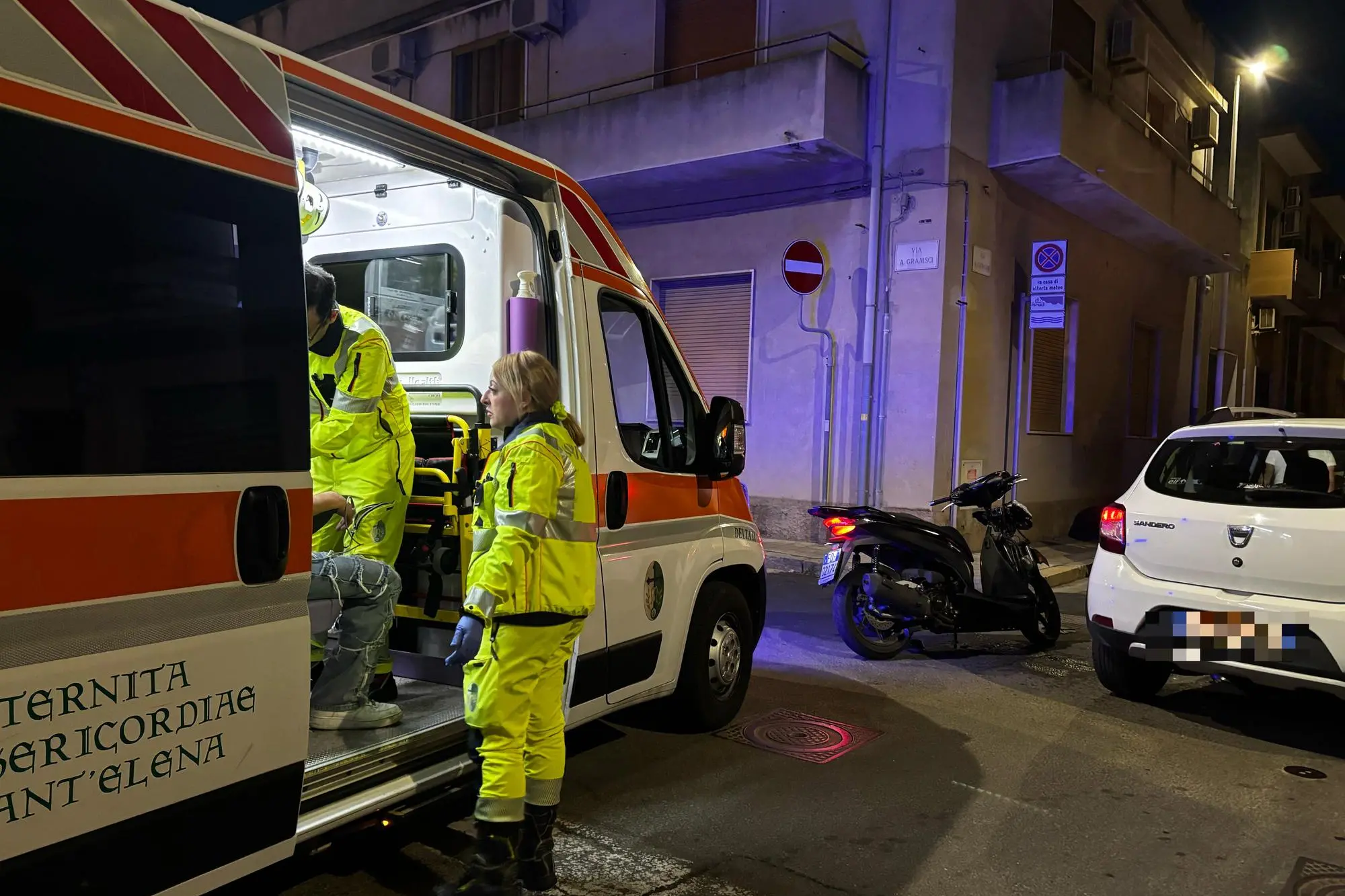 L'intervento dell'ambulanza