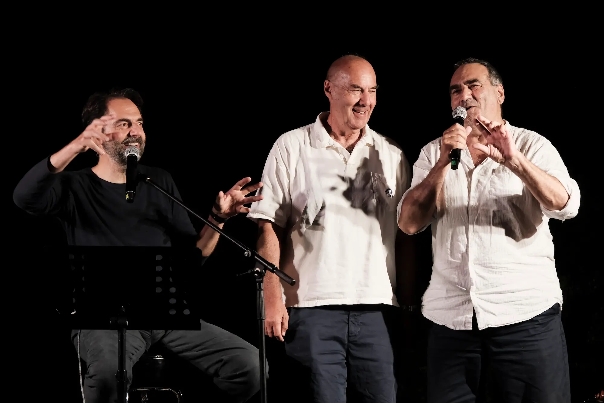 Neri Marcorè, Marco Navone e Gianluca Arcopinto