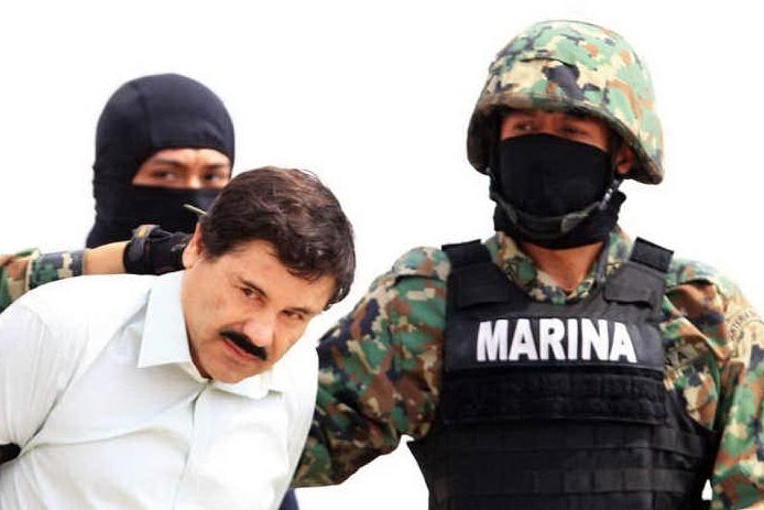 L'arresto del Chapo Guzman, nel 2016 (Ansa)