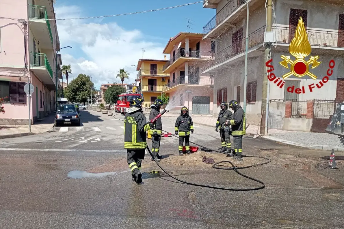 Fuga di gas a Cardedu (foto vigili del fuoco)