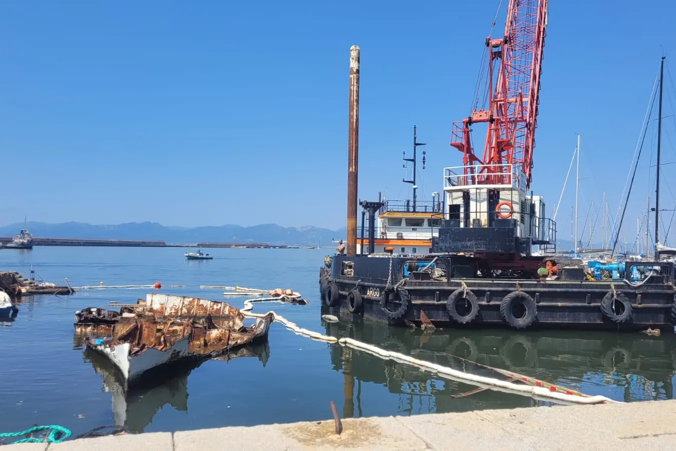 L'intervento sulla Gennaro Cantiello a Su Siccu