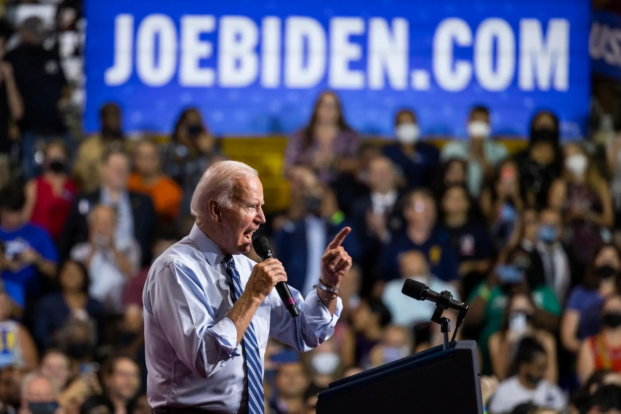 Il comizio di Joe Biden in Maryland (Ansa)