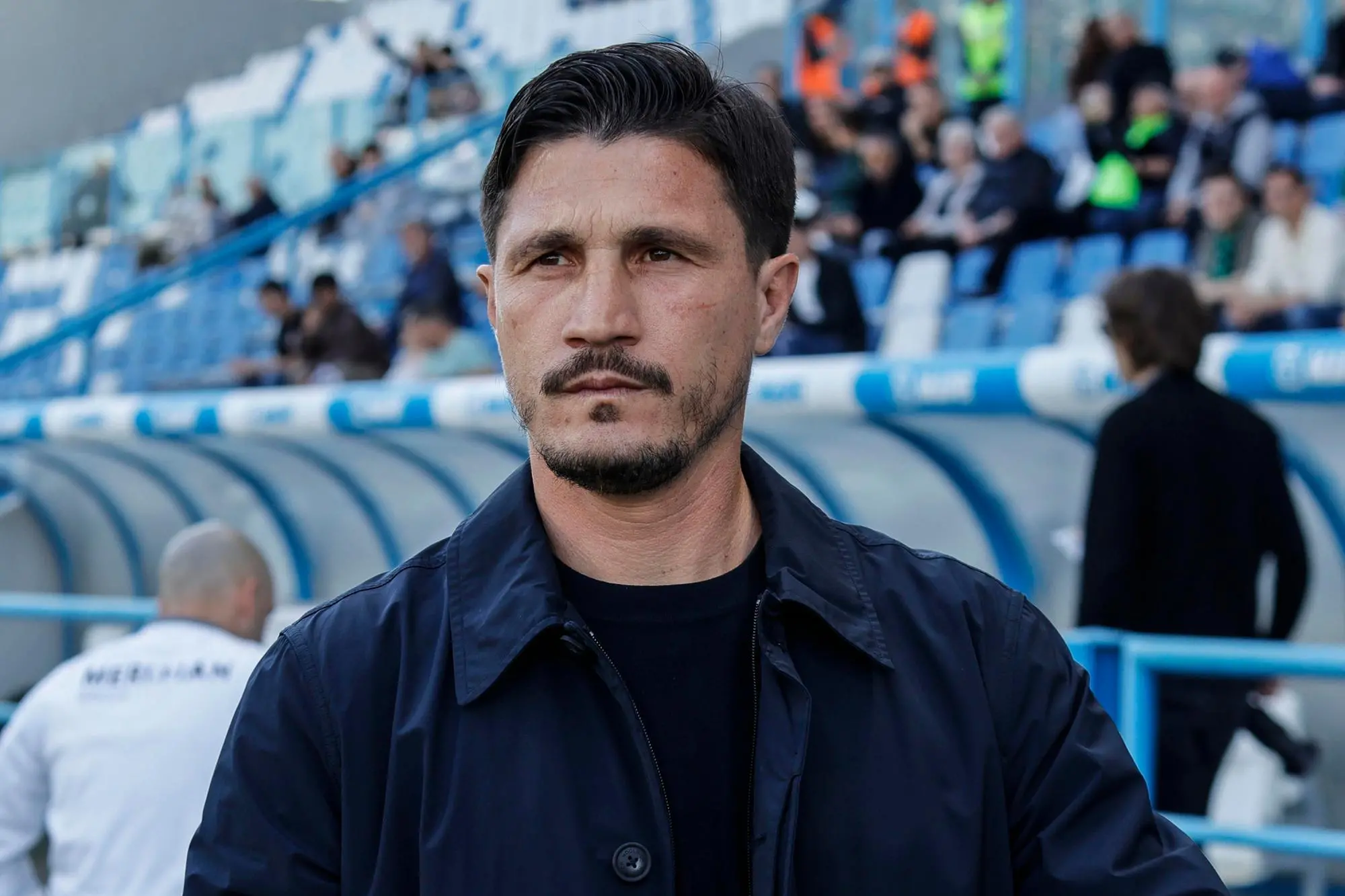 Cagliari's coach Fabio Pisacane during the Italian Serie A soccer match US Sassuolo vs Cagliari Calcio at Mapei Stadium in Reggio Emilia, Italy, 4 April 2026. ANSA /ELISABETTA BARACCHI