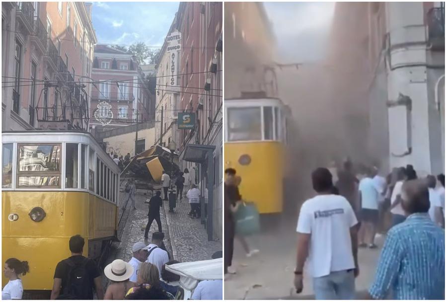 Deraglia la funicolare a Lisbona: tre morti e una ventina di feriti, persone incastrate tra le lamiere