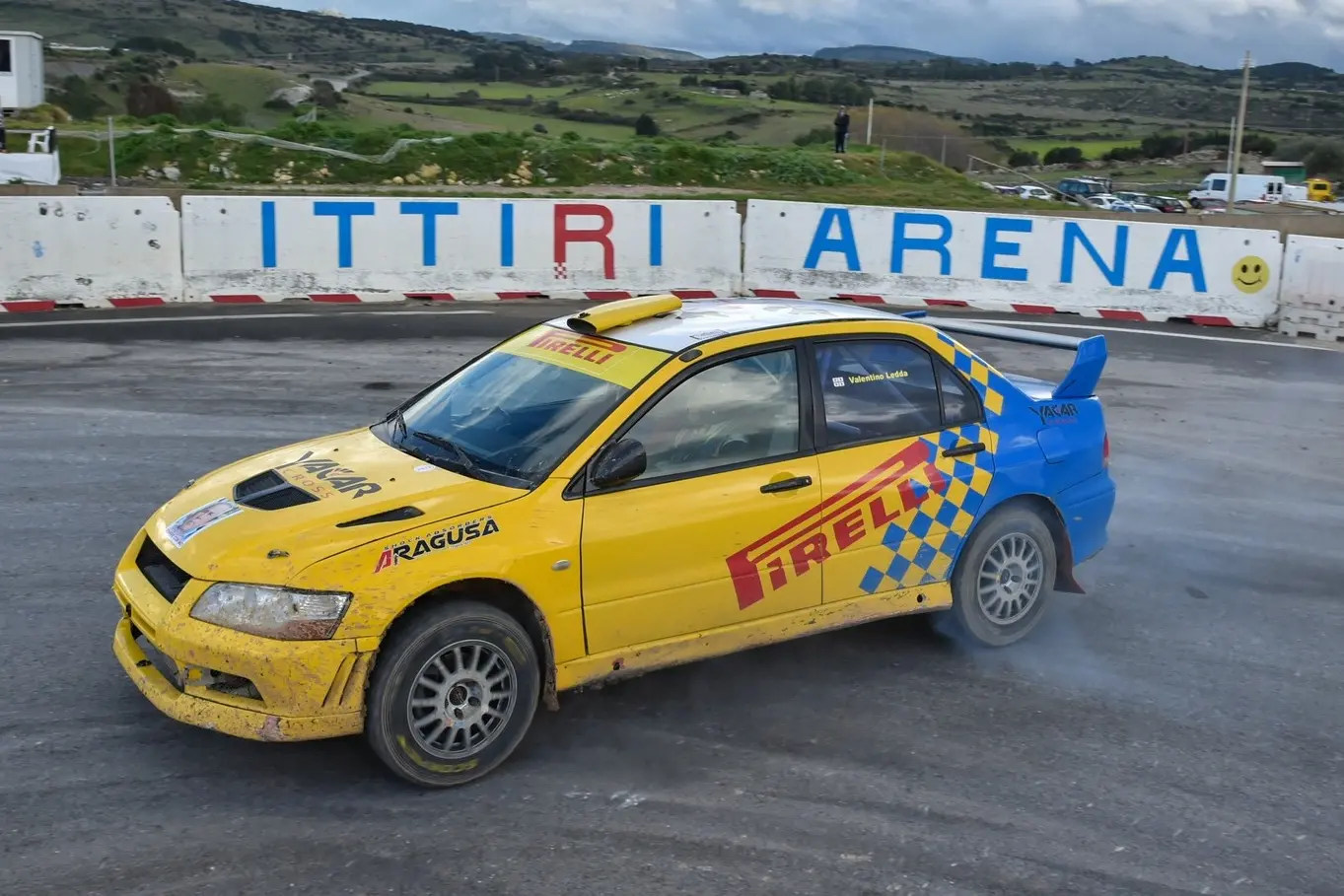 Valentino Ledda in azione a Ittiri durante la scorsa edizione di “Rally for All - Brividi a 5 sensi” (foto concessa ufficio stampa)