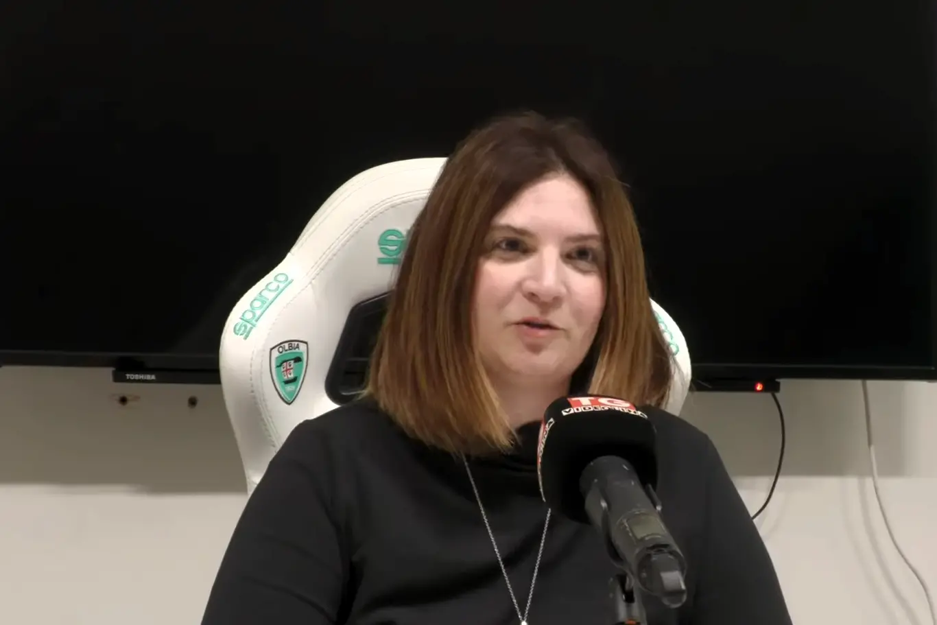 La presidente dell’Olbia Calcio Flavia Fiore (foto Ilenia Giagnoni)
