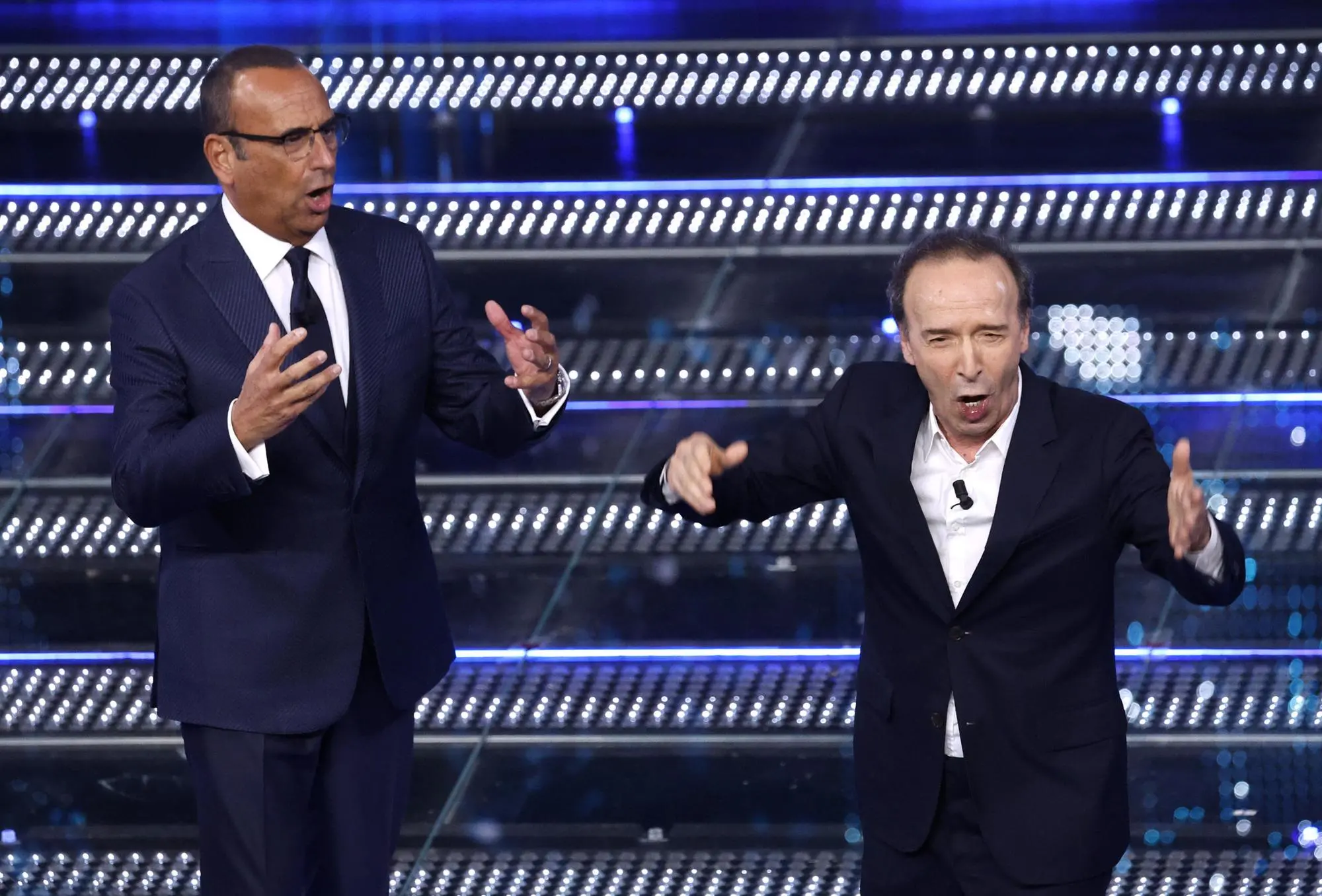 Conti e Benigni (Ansa)