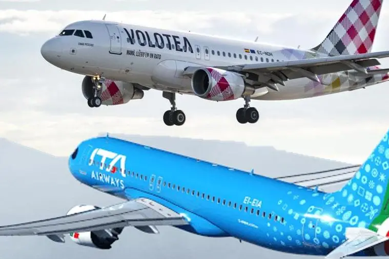 Ita and Volotea, the two companies that from 15 May will make facilitated flights to and from Sardinia (archive L'Unione Sarda)