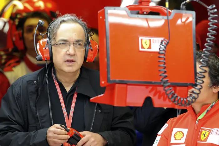 Al box Ferrari durante il Gran Premio di Monza