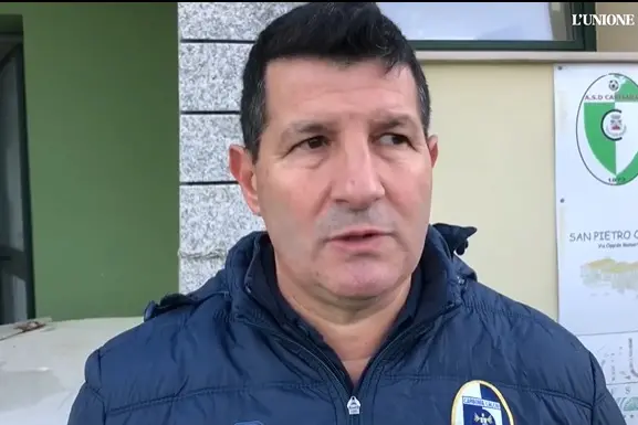 Andrea Marongiu, allenatore dell'Iglesias (foto Andrea Serreli)