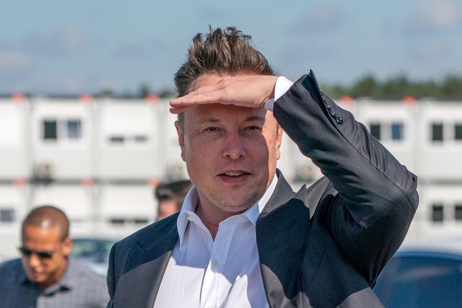 (FILE) - Tesla and SpaceX CEO Elon Musk arrives for a statement at the construction site of the Tesla Giga Factory in Gruenheide near Berlin, Germany, 03 September 2020. ANSA/ALEXANDER BECHER