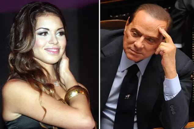 Karima "Ruby" El Mahroug\u00A0e Silvio Berlusconi (Ansa)