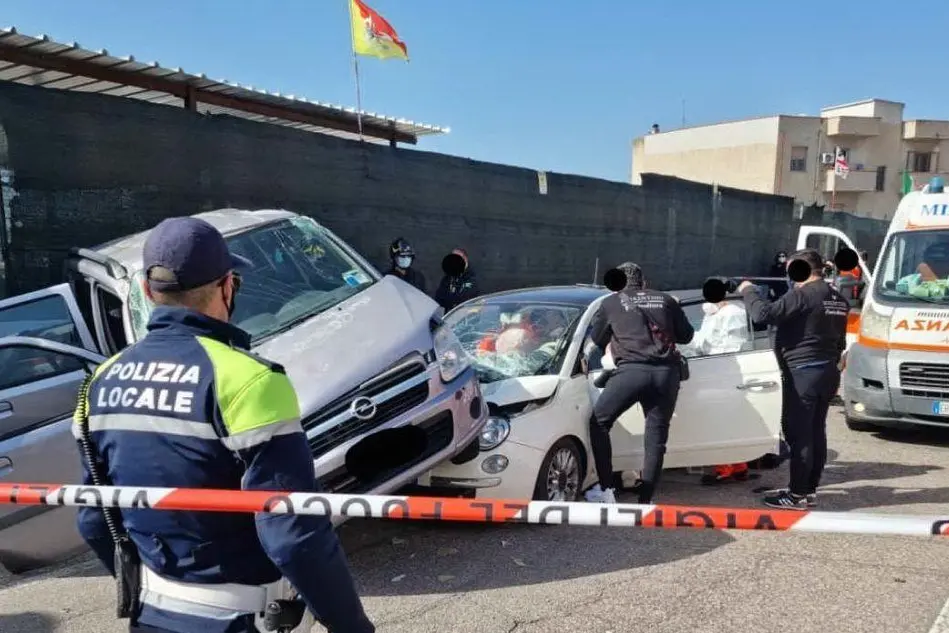 Il luogo dell'incidente (Foto Polizia municipale)