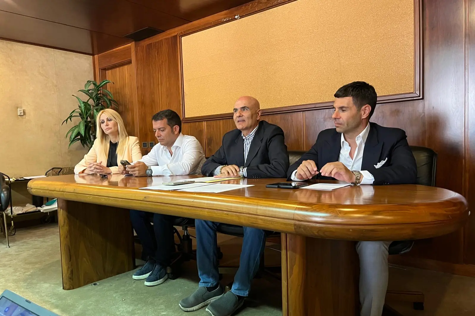La conferenza stampa (foto Murgia)