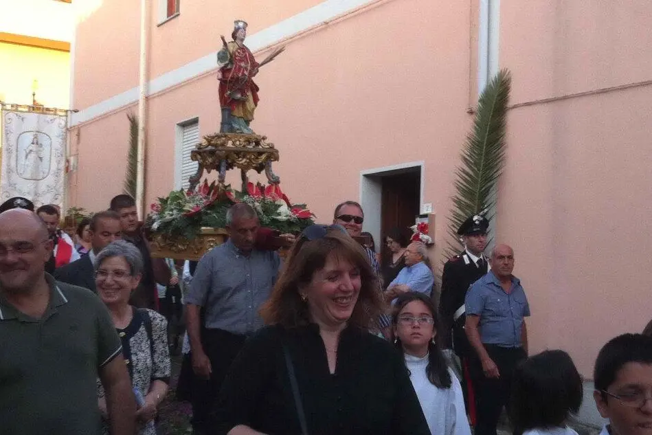 La processione di Santa Barbara (foto Andrea Serreli)