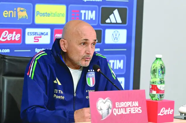 Luciano Spalletti alla vigilia di Italia-Moldavia, l'ultima sua partita da commissario tecnico della Nazionale (foto Ansa)