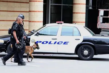 Polizia di Los Angeles (foto Ansa/Epa)