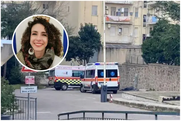 Il pronto soccorso di Sassari, nel riquadro Cocco (foto L'Unione Sarda - Pala)