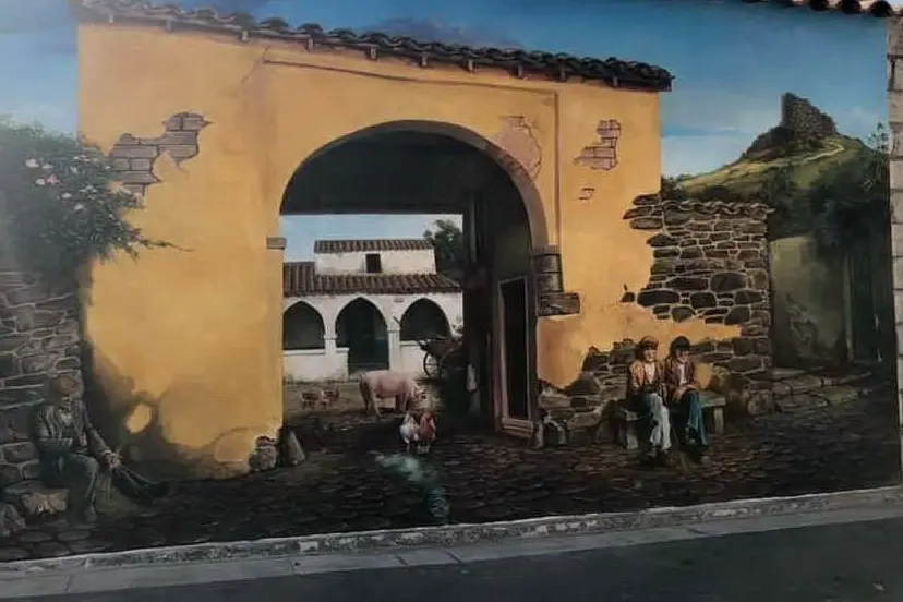 Uno dei nuovi murales a Ussaramanna (foto Antonio Pintori)