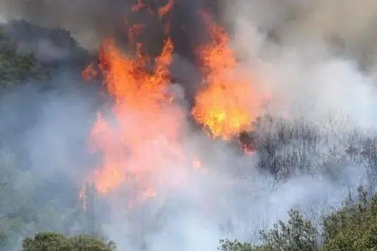 Un incendio (foto simbolo Ansa)