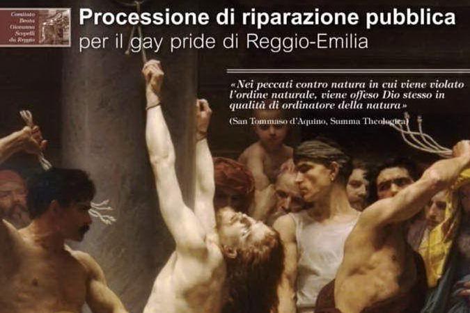 Gay pride a Reggio Emilia, i cattolici organizzano una &quot;processione contro il vizio&quot;