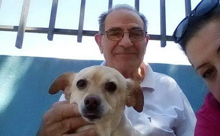 Da Francesca Burranca, Domusnovas: &quot;La mia cagnolina Lilla con mio padre Giovanni&quot;