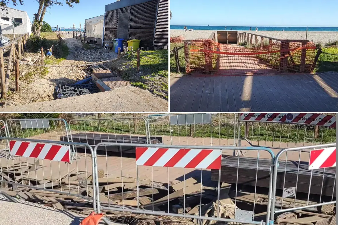 Danni e degrado al Poetto