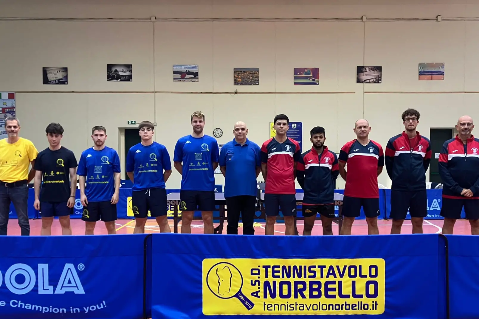 Da sin. Norbello e Quattro Mori, la sfida è terminata in parità (Foto concessa dal TT Norbello)