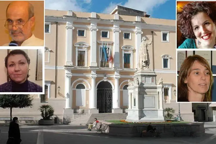 Dall'alto a sinistra Filippo Martinez e Cristina Puddu, a destra Patrizia Cadau e Lucia Tomasi