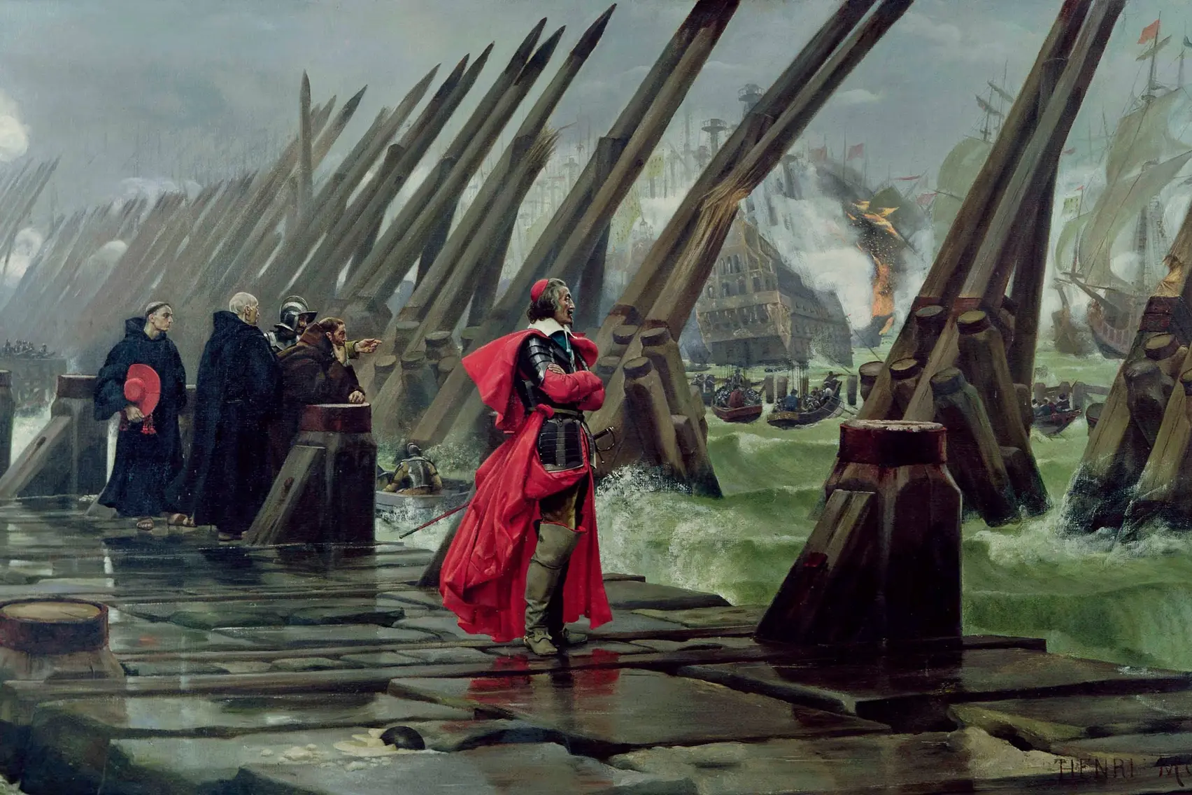 Richelieu all'assedio di La Rochelle (Henri-Paul Motte, 1881)