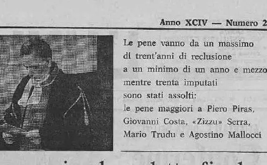 Tra i condannati anche Mario Trudu, scomparso di recente