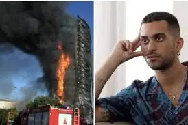 Il grattacielo in fiamme e il cantante Mahmood