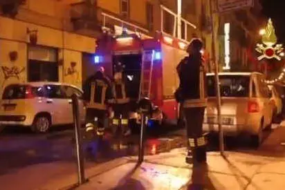 I vigili del fuoco sul posto