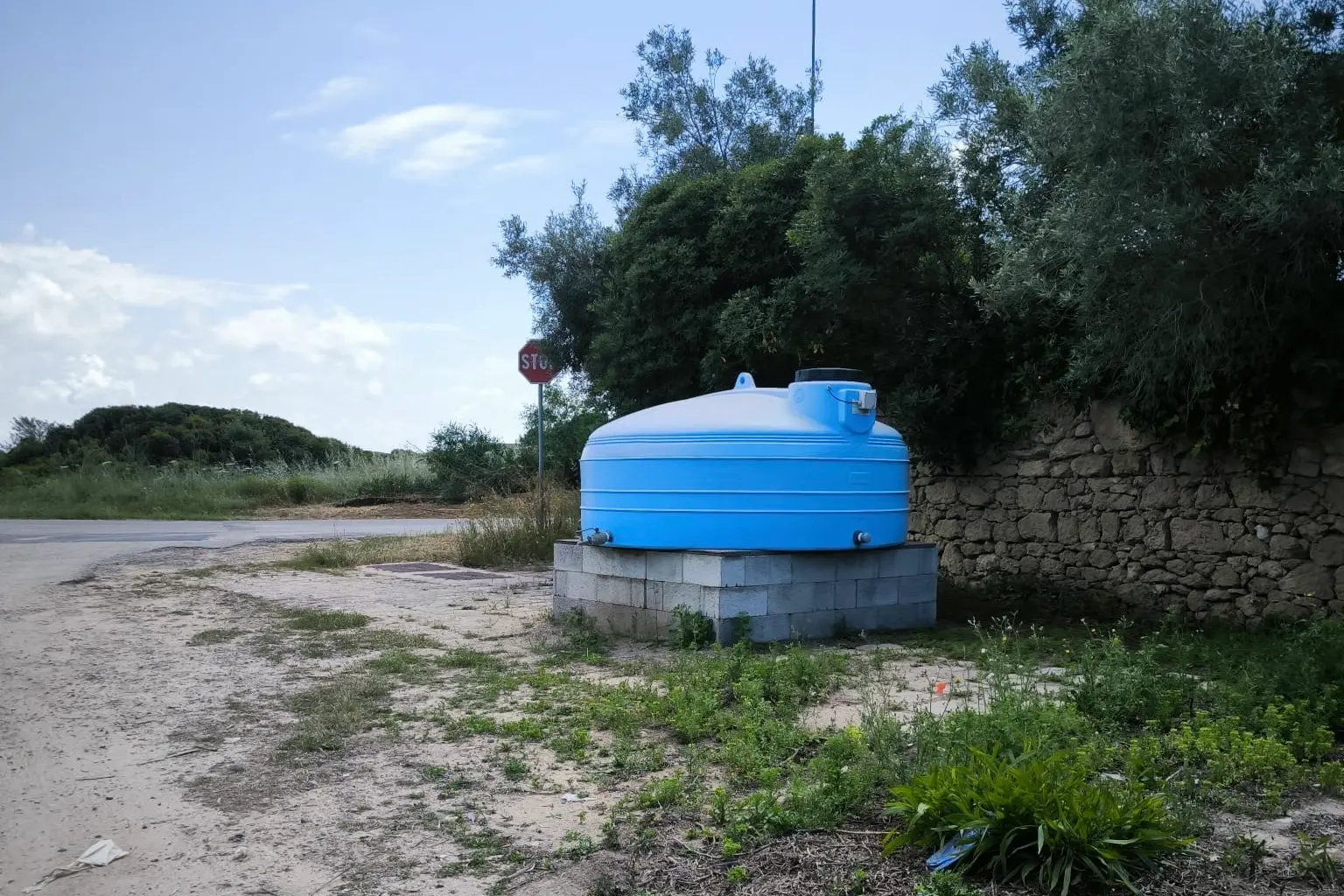 Una delle cisterne (Foto Sara Pinna)