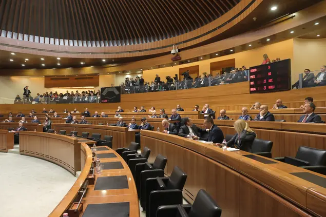 L'aula del Consiglio regionale (L'Unione Sarda)