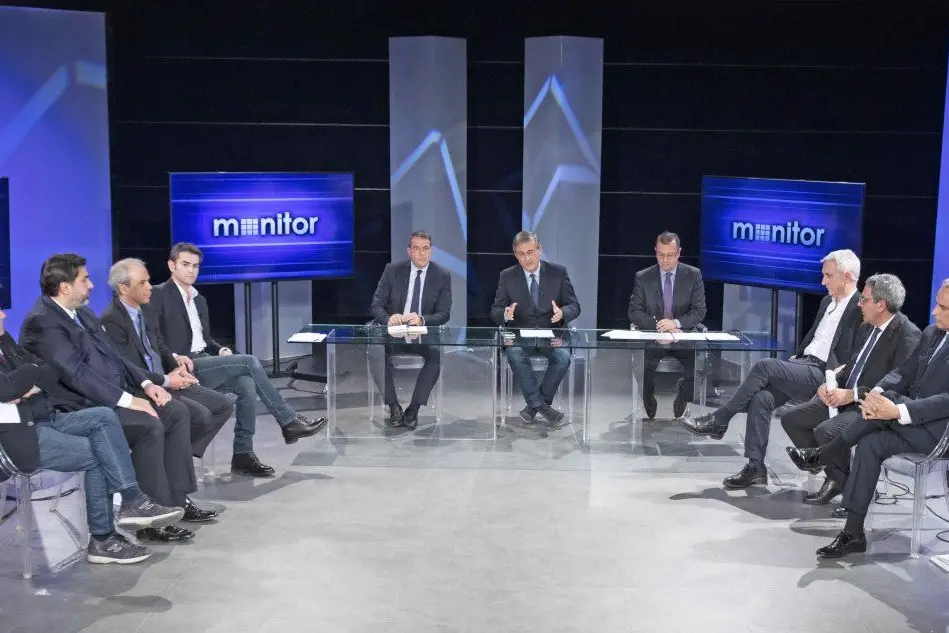 Il dibattito dei candidati a Monitor (L'Unione Sarda - Solinas)